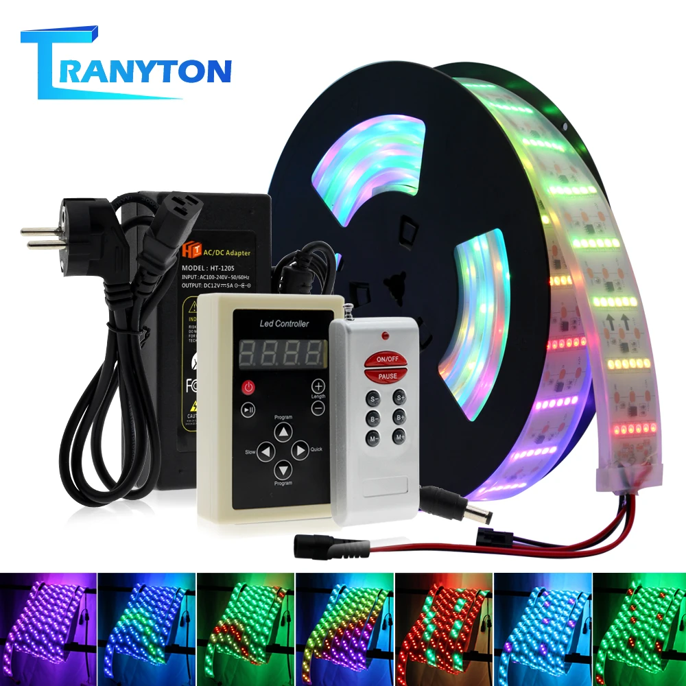 RGB Dream Цвет сменные светодиодные ленты 5050 течёт светильник воды 5 м с 133 программы RF