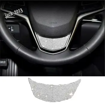 

Car modification Car accessories Silver Diamond Steering Wheel Cover Panel Frame Trim For Cadillac ATS 2014-2017