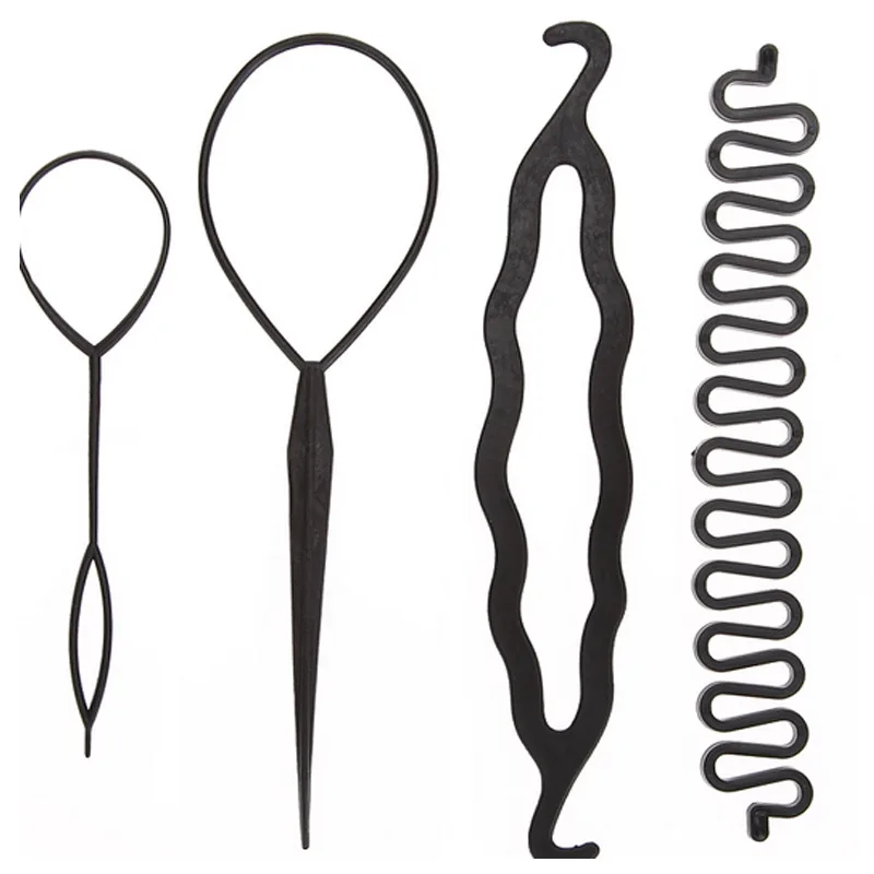 Повязка для волос, набор из 4 предметов для укладки волос, инструмент для наращивания волос la fa zhen, двойной крючок, шоу, лента для волос