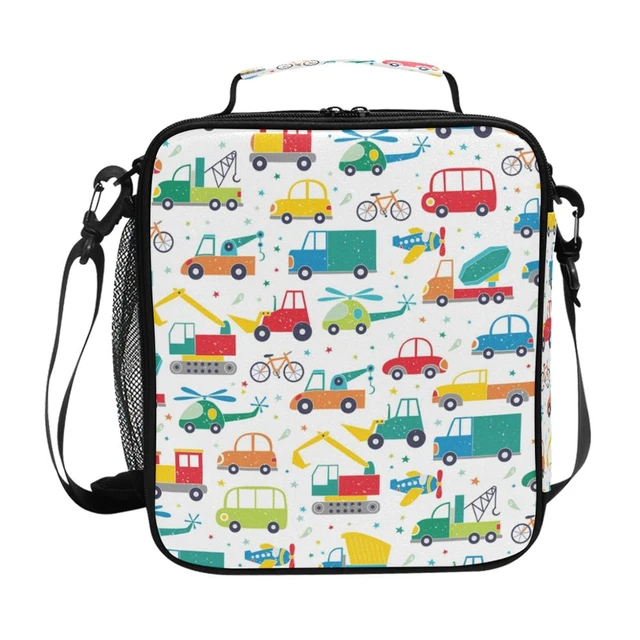 Kids Lunch Box for Girls and Boys Toddler Insulated Lunch Bag for School  (Car) 