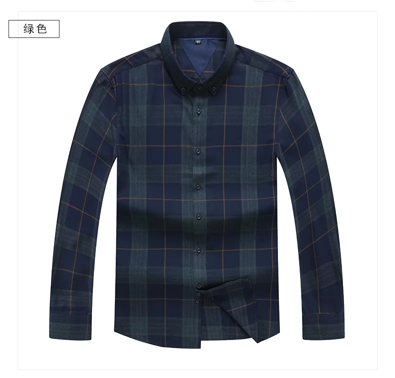 Плюс 8XL 6XL 5XL 4XL рубашка с длинными рукавами мужская деловая повседневная мужская одежда 2019 осень новое поступление плед Camisa Masculina