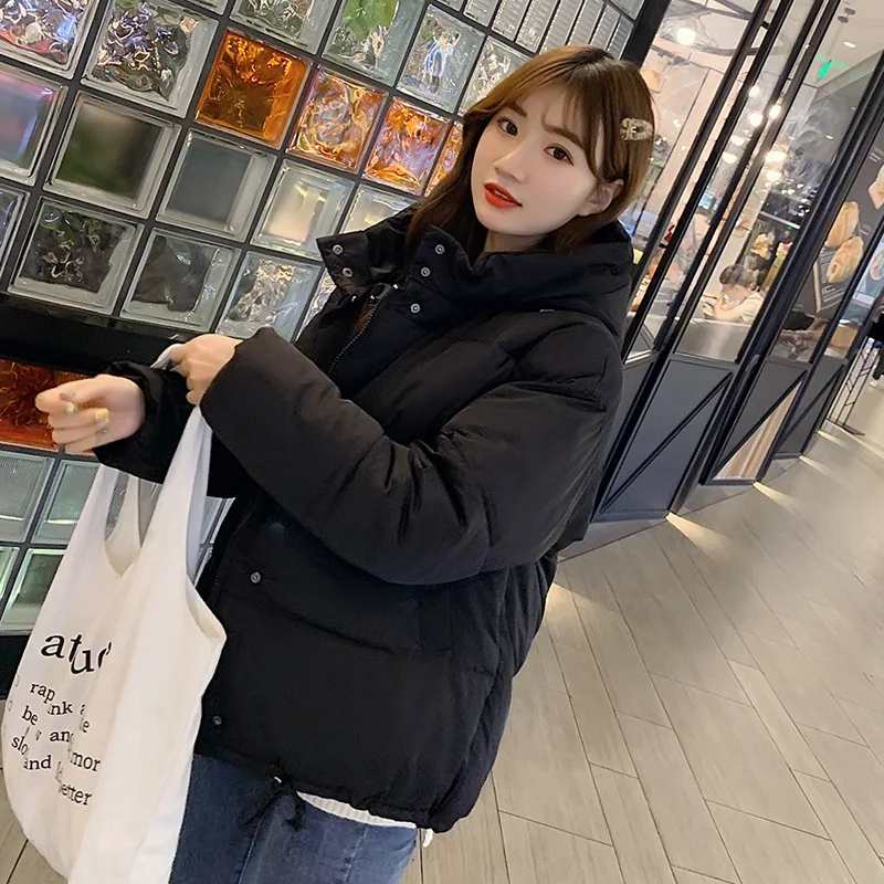 

Photo Shoot 19 South Korea Dongdaemun Winter Thin down Jacket Cotton-padded Clothes Women's Short Loose-Fit Students BF Cotton O