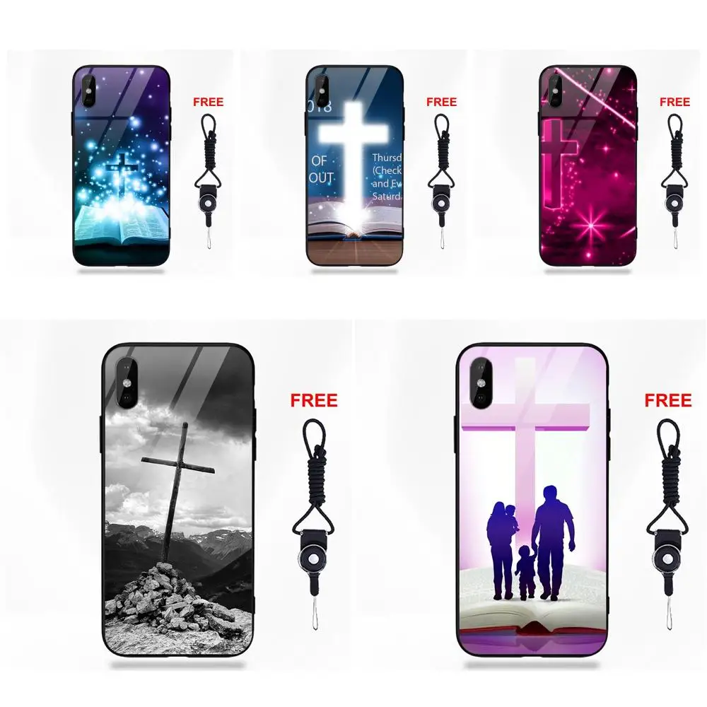 Faith Jesus Cross Christian For Redmi 5 Note 5A 6 Galaxy S8 S9 Plus Huawei Honor 7X P20 Lite Mate 10 Pro Tempered Glass Case | Мобильные