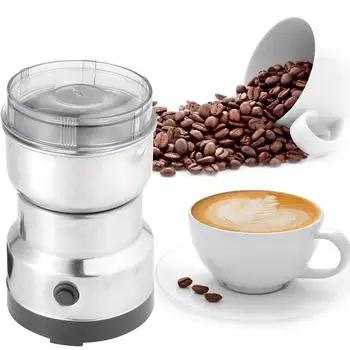 

220V Electric Coffee Spice Beans Grinder Maker with Stainless Steel Blades for Home Kitchen Grinding Supplies (UK Plug)