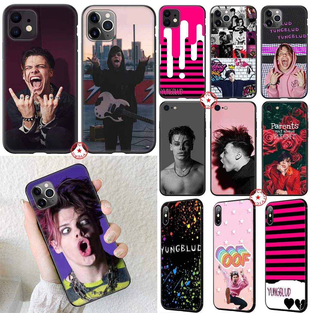 Крутой черный мягкий силиконовый чехол Yungblud для iPhone 11 Pro XR X XS Max 6 6S 7 8 Plus 5 5S SE
