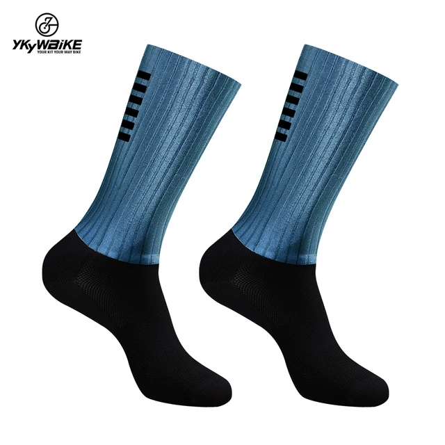 YKYWBIKE Anti Slip Silicone Aero Socks  Cycling Socks Men Bicycle Sport Running Bike Socks YAK330