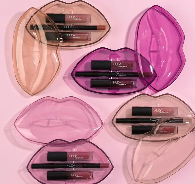 Hudas beauty губ стробоскоп 4 стиля жидкая матовая помада супер носимая идеальный контур губ идеальный подарок для губной помады