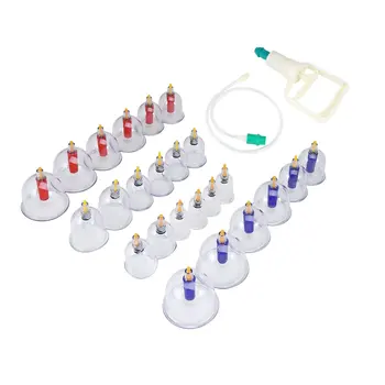 

24Pcs Chinese Health Care Medical Vacuum Body Cupping Set Massage Cans Cup Biomagnetic Massage Therapy Body Relaxation Kit Hot