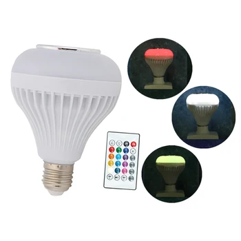 

12W E27 RGB Smart Bluetooth LED Bulb Lamps Music Remote Control Party Stage Light 13 Color Changing Light Bulb