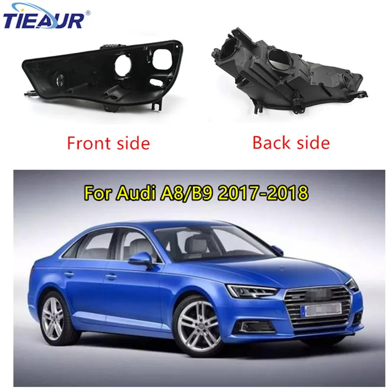 

High Standard Headlight Housing Base for AUDI A4/B9 2017-2018 4Doors Lampshade Lens Lamp Back Cover Replacement Assembly