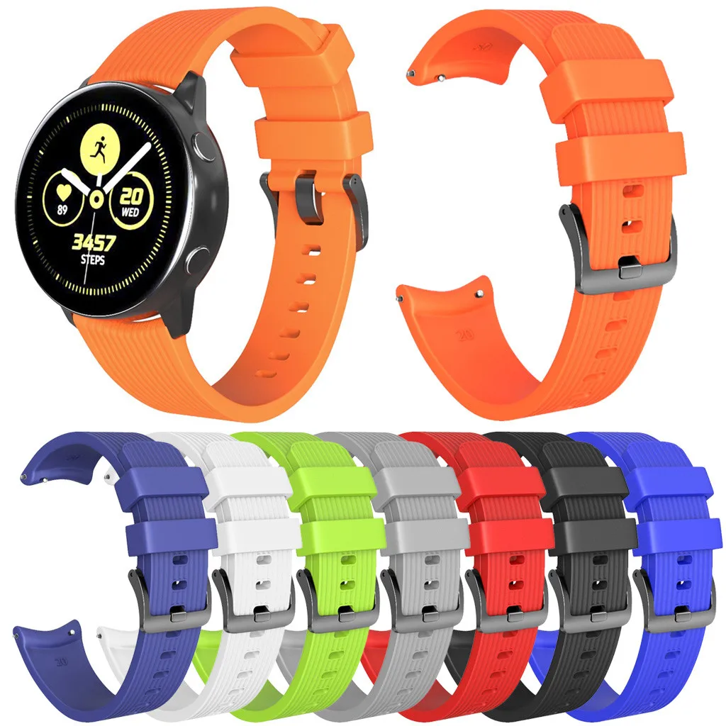Ремешок сменный силиконовый для Samsung Galaxy Watch Active 2 маленький Браслет смарт-часов
