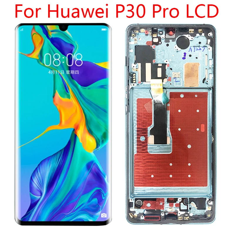 

ЖК-дисплей AMOLED с сенсорным экраном и дигитайзером в сборе для Huawei P30 Pro, ЖК-дисплей с рамкой VOG-L29 VOG-L09 VOG-L04 LCD