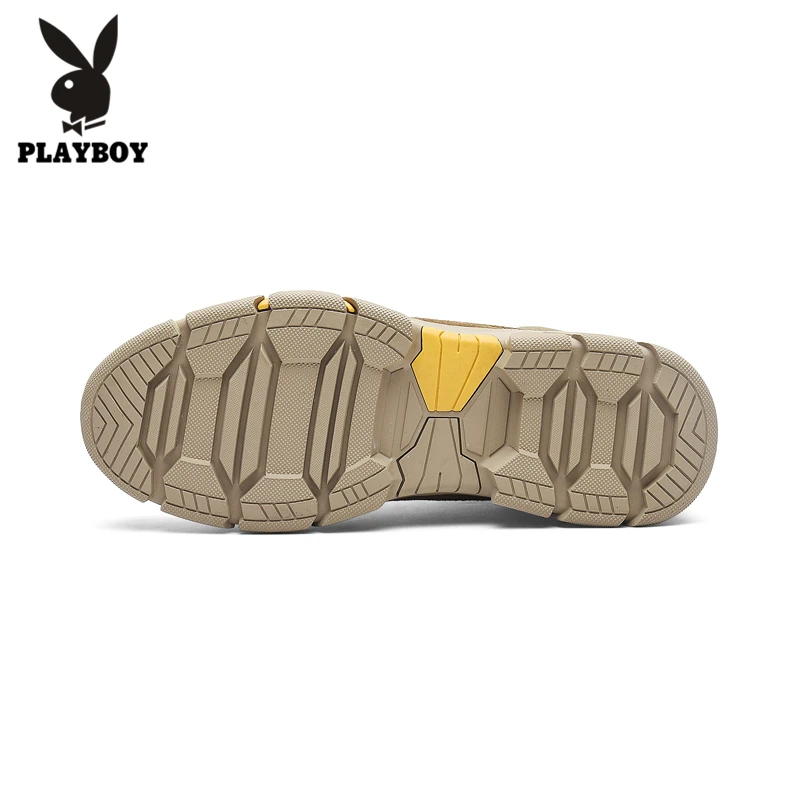 PLAYBOY/Новинка; мужские ботинки из коровьей замши; теплые зимние ботинки; Мужская зимняя повседневная обувь для работы; кроссовки с высоким берцем; резиновые ботильоны