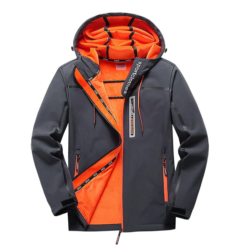 WWKK Softshell Куртки мужские водонепроницаемые флисовые термо ветрозащитные уличные