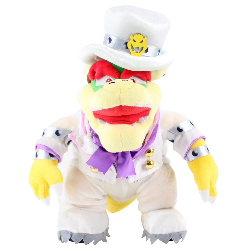 Wedding Bowser 32cm 15-45 см Luma Odyssey свадебное платье Принцесса Персик Кости Куба Дракон Темный Теплозаправщик koopa подарки дети Luigi Плюшевые игрушки куклы - Цвет: Wedding Bowser 32cm