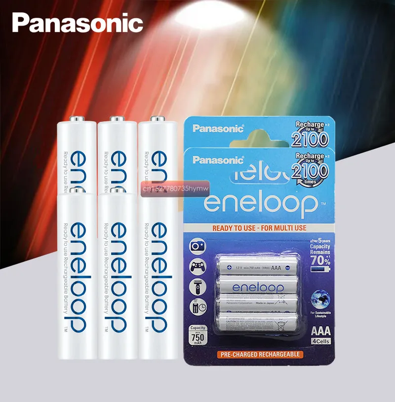 

12pc Panasonic Eneloop 100% Original AAA Rechargeable Battery 1.2v 800mAh Pre-charged Ni-MH Batteries for Camera Flash/Toys