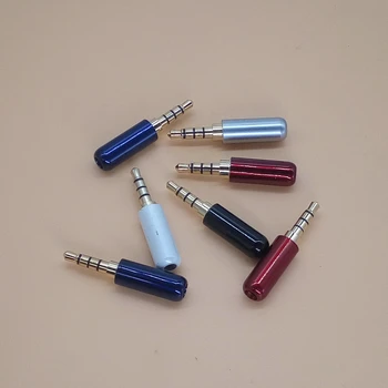 

5pcs/lot Mini Jack 3.5mm 4 Poles Male Plug Aluminum Shell Stereo 4Pin 3.5mm Wire Connector Heaphone Plug Earphone Jack Repair