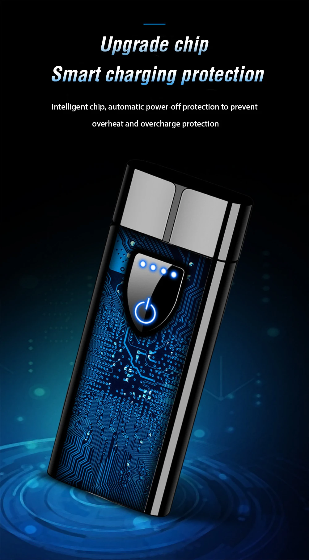 Lafagiet Roate Arc прикуриватель USB Электронная турбо импульсная Зажигалка ветрозащитные Плазменные зажигалки Светодиодный дисплей питания Encendedor
