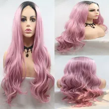 BM белые слоистые натуральные волнистые синтетические волосы 1*4 кружевные передние парики Glueleess термостойкие волокна волос для белых женщин парики на каждый день