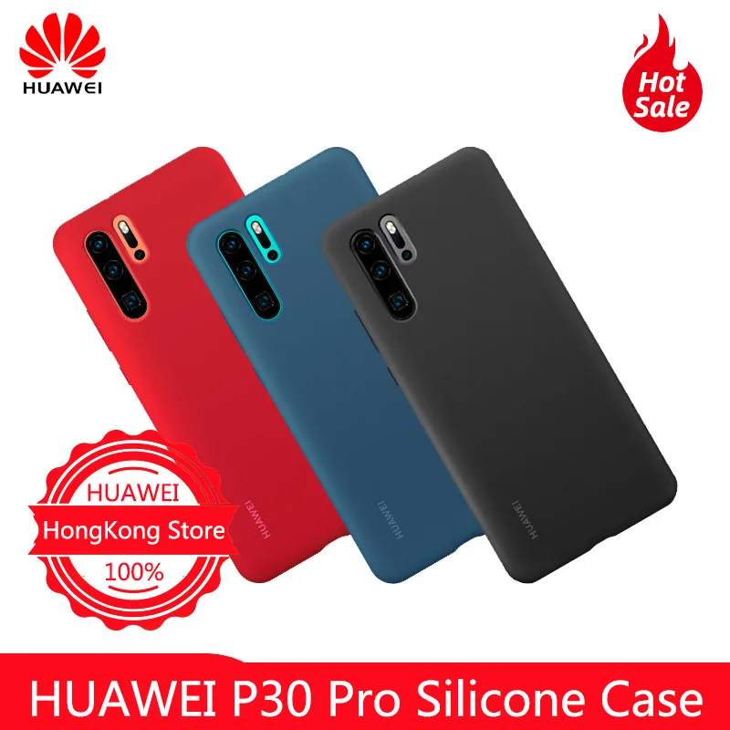 

100% Original HUAWEI P30 Pro Silicone Case Full cover Protect case Liquid silicone material non-slip Mobile phone back case