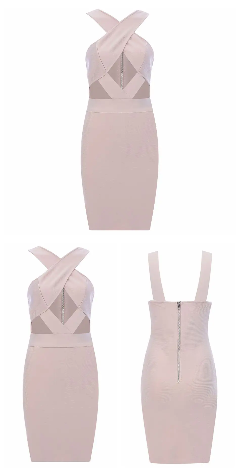 Новинка, женское модное облегающее Бандажное платье для ночного клуба, без рукавов, с открытыми плечами, сексуальное открытое Клубное платье для женщин, Vestidos