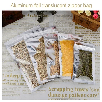 

Moisture-Proof Translucent Foil Aluminum Bag Sealed Food Preservation Bag Food Aluminum Foil Zipper Lock Bag for Kitchen Tool