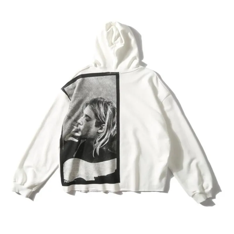 HEYGUYS Kurt Cobain, толстовки с принтом, мужские хип-хоп повседневные пуловеры в стиле панк-рок, толстовки с капюшоном, уличная мода, толстовки с капюшоном