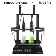 TENLOG TL D3PRO With TMC2208 Independent Dual Extruder 3D Printer Large Print Size LCD Touchscreen