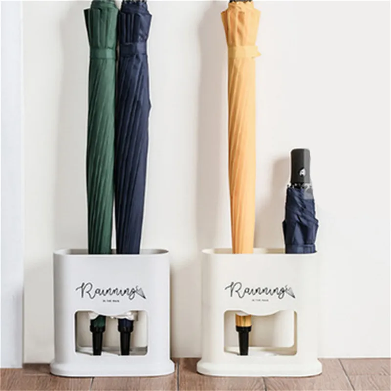 Beige Portable Umbrella Stand Rack Solid Color Umbrella Storage Holder