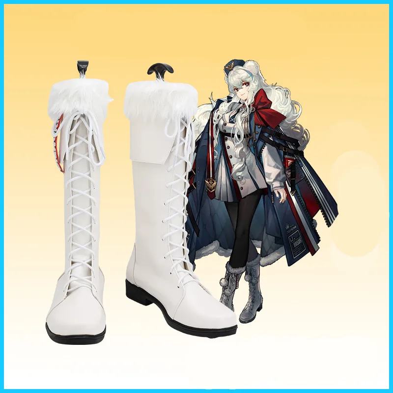 

Hot Game Arknights Bai Lu white Cos Shoes Cosplay