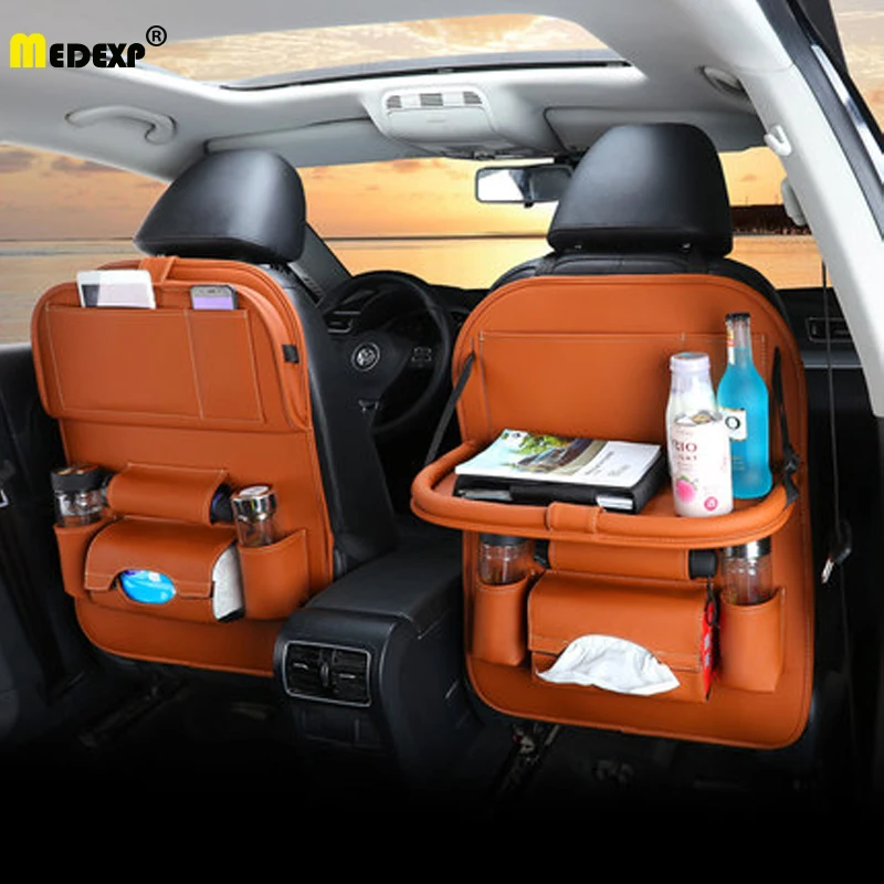 car seat back bag organizer car seat cover seat storage bag car Interior Accessories Stowing Tidying leather material