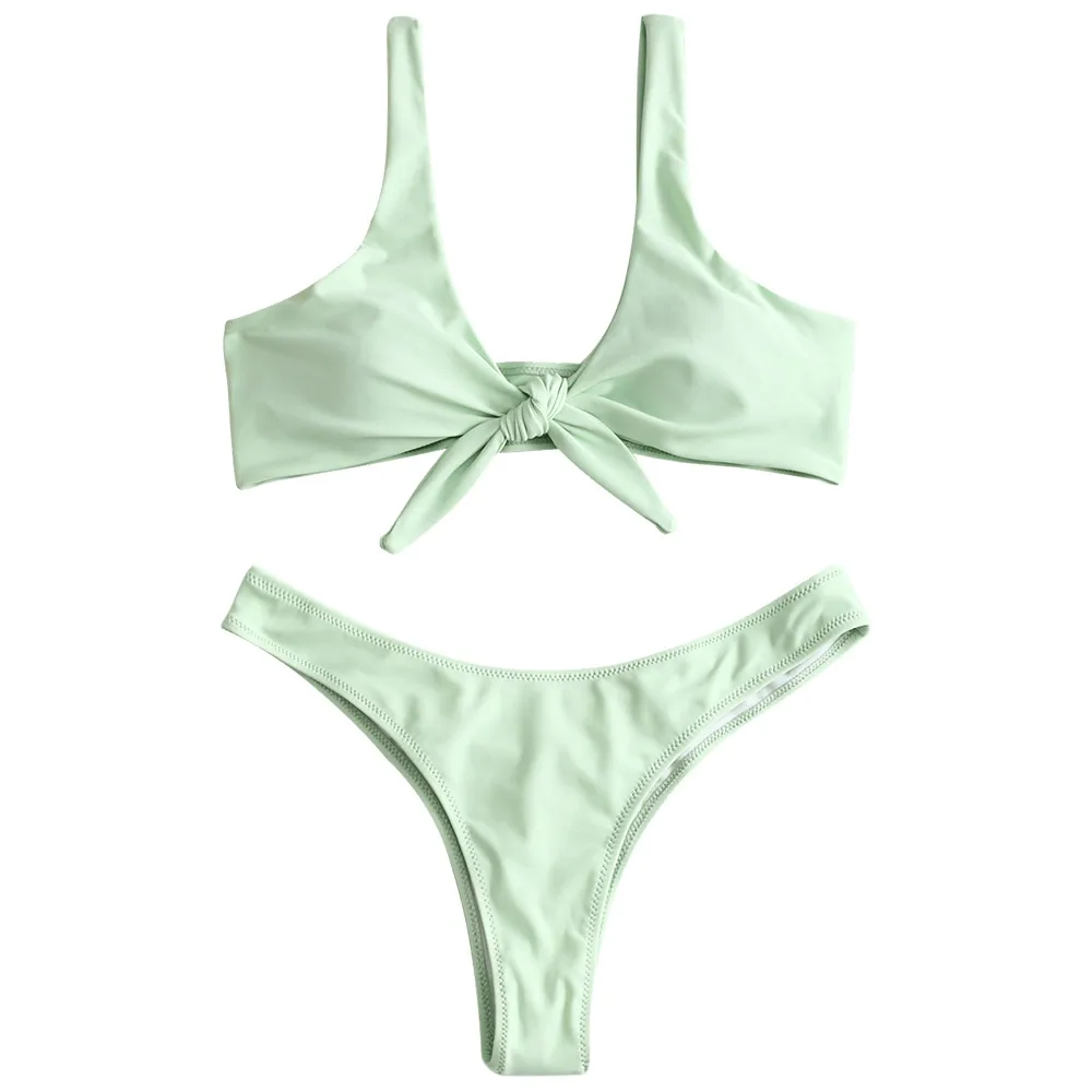ZAFUL Knotted Padded Thong Bikini