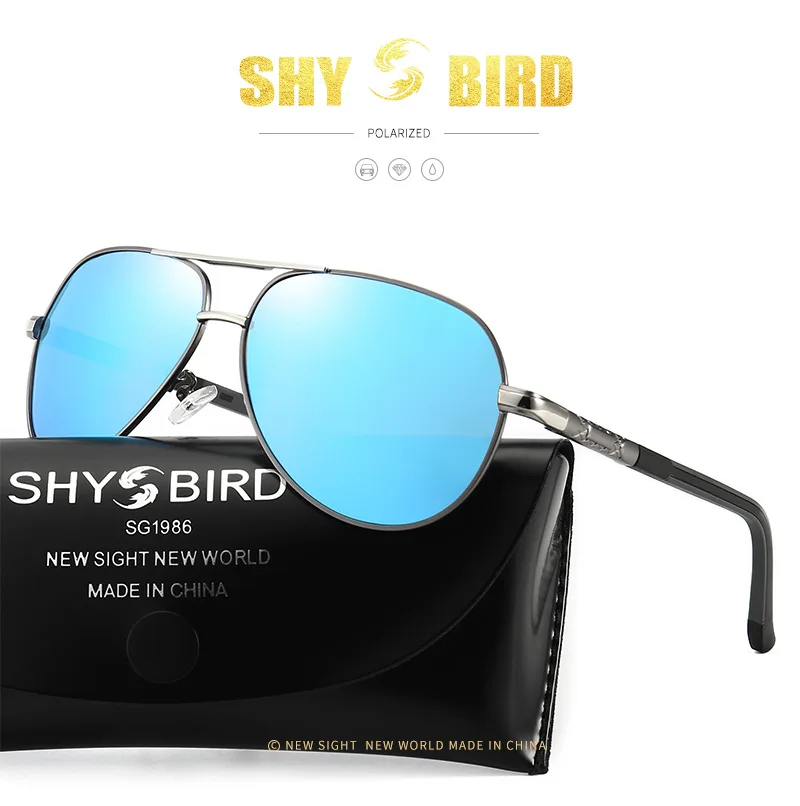 SHYBIRD HD Polarized Sunglasses Men Retro Glasses Pilots Driving Sunglasses Fishing Travel Women Brand Designers Gafas de hombre