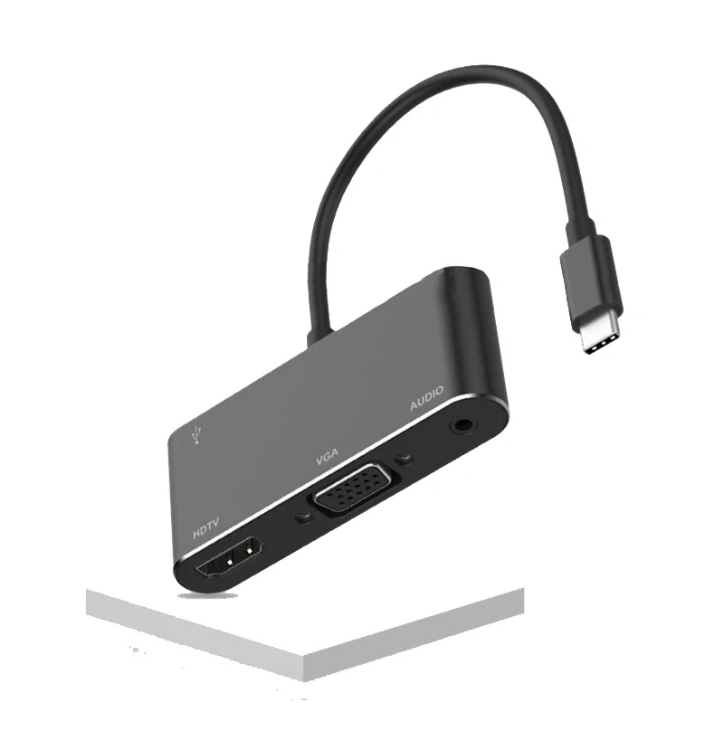 Тип C к Hdmi 4K Vga Hdtv+ 3,5 мм аудио видео адаптер Pd зарядное устройство для Macbook Google Chromebook ноутбука ПК и телефона к телевизору