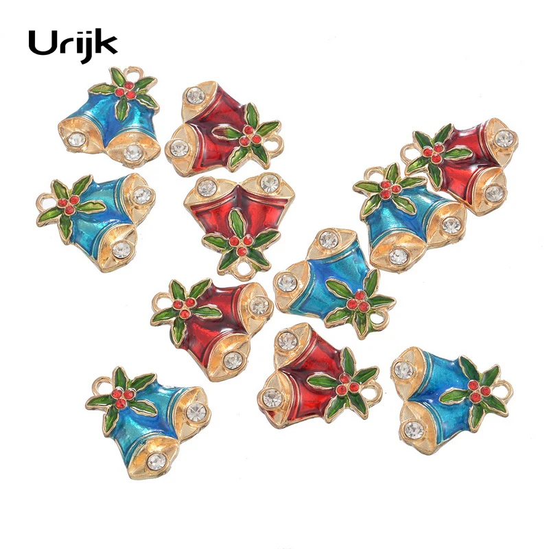

10PCs Pretty Gold plated diamond Ornament Christmas Decoration High Quality Hanging Drop Pendant Christmas Party Gift Kid