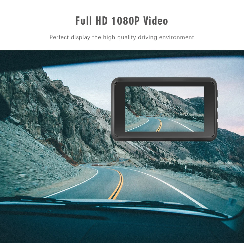 Автомобильный видеорегистратор s 3,0 ''Full HD 1080P Автомобильный видеорегистратор с сенсорным экраном камера с двумя объективами видеорегистратор с камерой заднего вида