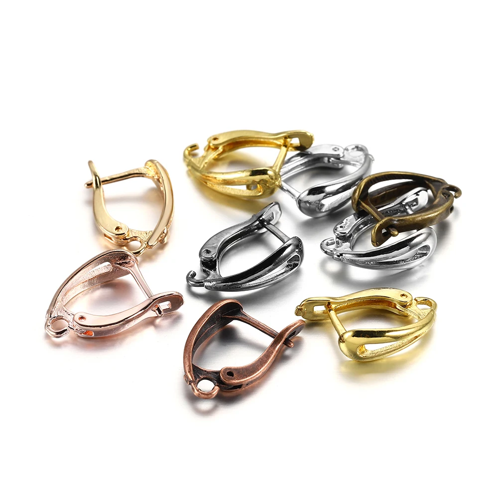 6-12 Teile/los Bronze Französisch Ohrring Haken Hebel Zurück Offene Schleife Einstellung Für DIY Schmuck Clips Verschluss, Die Entdeckungen zubehör – Detail 11