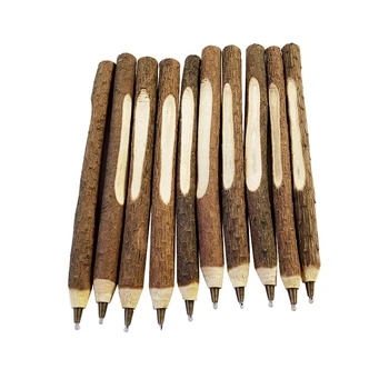 

50 Pcs/Lot Vintage Wooden Individualization Ballpoint Pen Environmental Twig Wood Ball Pen School Office Supplies