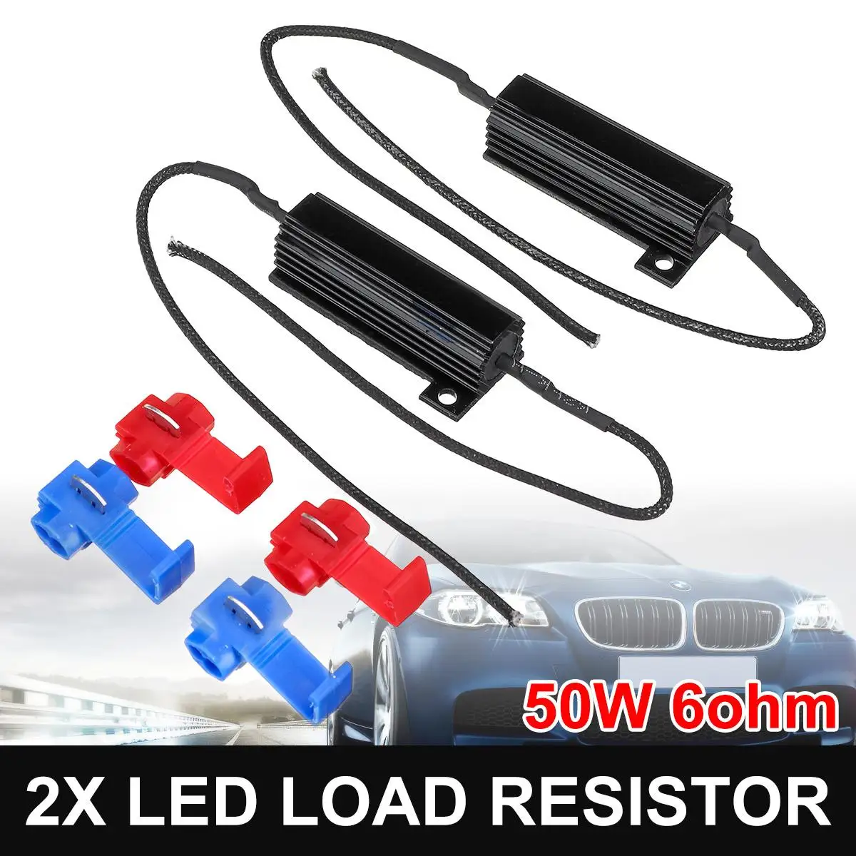 6Pcs 50W 6ohm LED Bulb Turn Signal Light Load Resistor Error Free