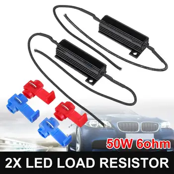 

6Pcs 50W 6ohm LED Bulb Turn Signal Light Load Resistor Error Free Daytime Running Reversing Lights Load Resistor Resistance Fix