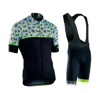 

New men's NW cycling bike jersey bib shorts outfit set racing suit short sleeve shirt summer sport breathable bicycle mtb jersey