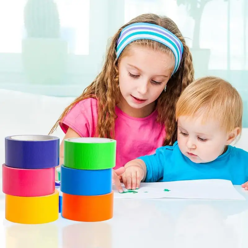 6 рулонов Цветной Радуга Washi ленты DIY Скрапбукинг декоративная изоляционная Стикеры детская ремесленных помощник канцелярские инструменты