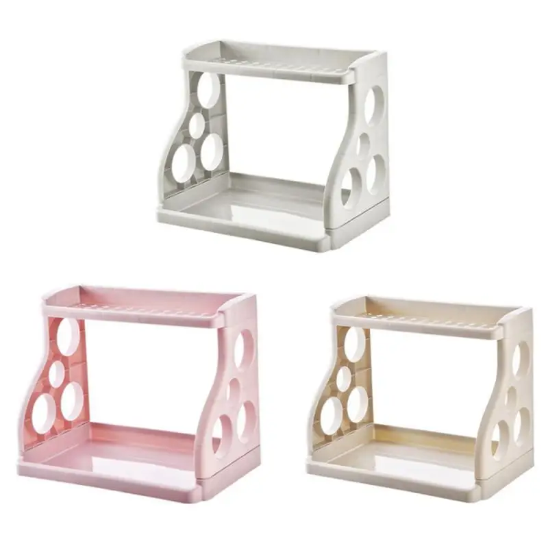Double-Layer Storage Rack Kitchen Seasoning Supplies Spice Jar Storage Racks Freestanding Durable Home Kitchen Storage Racks