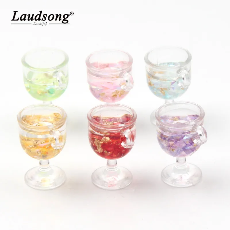 

10PCS Random Mixed Color Goblet Shape Pendant For DIY Creative Necklace Jewelry Making Party Decoration Accessories