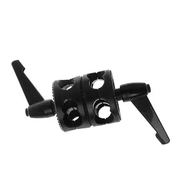 

Dual Dual Swivelling Grip Head Double Angle Tilt Mount Wheel Clamp Connector Bracket Reflector Boom Arm Support Light Stand Home