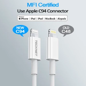 TeckNet MFI USB-C type C к Lightning Кабель для iPhone 11 Pro XS MAX X 8 9 XR PD быстрый USB C зарядное устройство кабель для передачи данных для Macbook