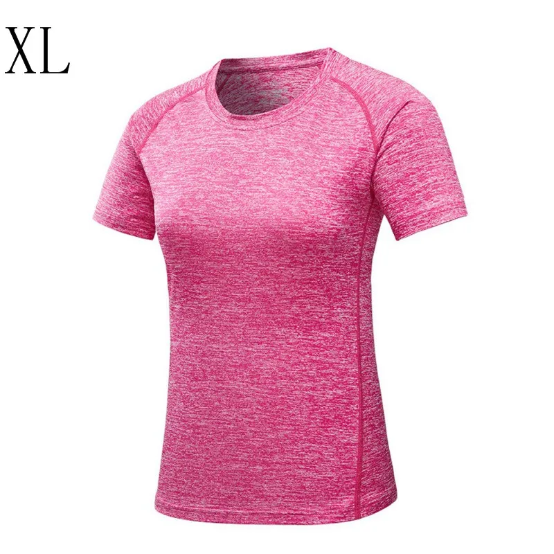 Спортивная рубашка для мужчин и женщин, эластичные спортивные рубашки для йоги с круглым вырезом, быстросохнущие спортивные рубашки с коротким рукавом, дышащая рубашка для бега - Цвет: FM-XL