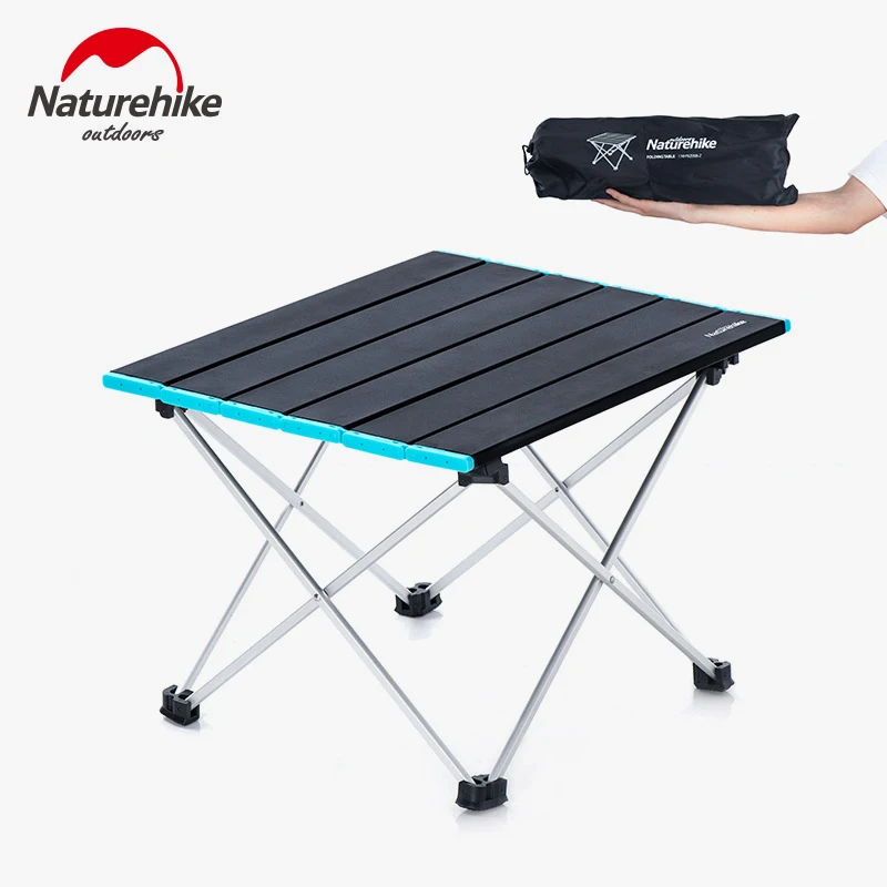  NatureHike superfine quality compact folding camp tables sturdy durable Aluminum Table Top Great fo