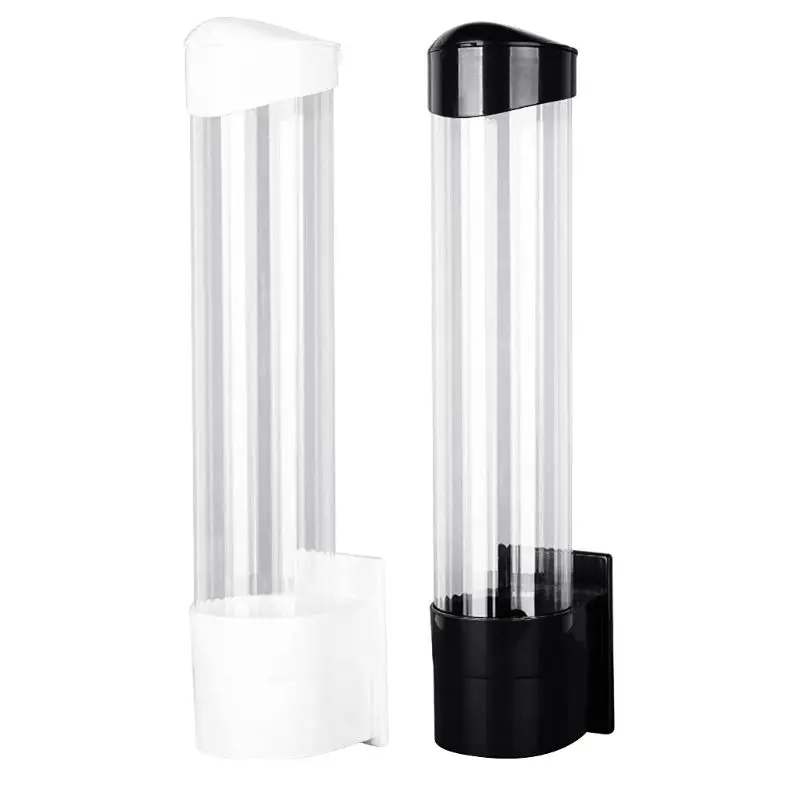 

Anti Dust Disposable Plastic Paper Cups Dispenser Storage Rack Holder Automatically Drop Cup Remover