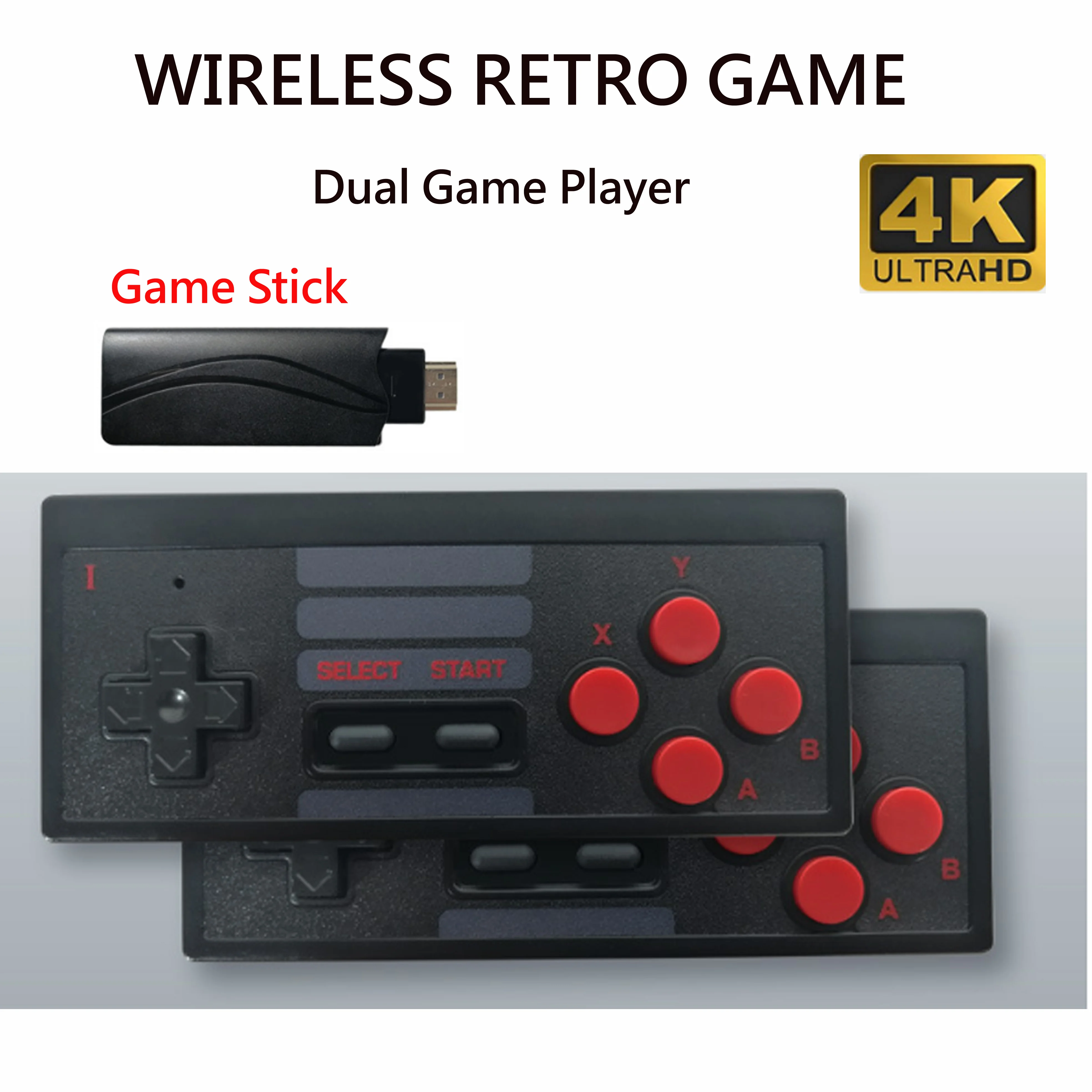 

4K HDMI Video Game Console Built in 628 Classic Games Mini Retro Console Wireless Controller HDMI Output Dual Players